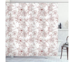 Rustic Peonies Shower Curtain