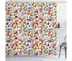 Lorry Cargo Taxi Logistics Shower Curtain