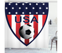 Stars and Vertical Stripes Shower Curtain