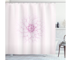 Close up Petal Sketch Shower Curtain