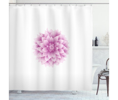 Purple Dahlia with Magenta Shower Curtain