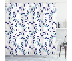 Art Deco Seventies Shower Curtain