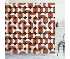 Bicolor Circles Shower Curtain