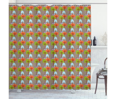 Modern Nature Art Shower Curtain