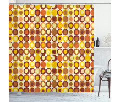 Design Retro Square Shower Curtain