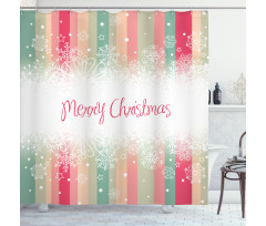 Colorful Stripes Xmas Shower Curtain