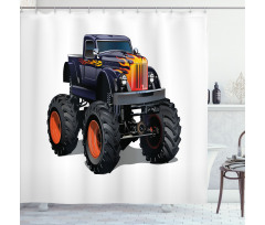 Flame Pattern Pickup Shower Curtain
