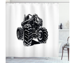 Modified Monster Pickup Shower Curtain