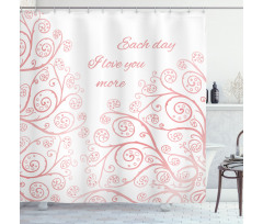 Swirls Love in Spring Shower Curtain