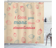 Pastel Strawberry Shower Curtain