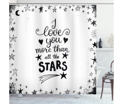 Stars for Loved Shower Curtain