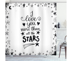 Stars for Loved Shower Curtain