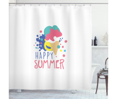 Ice Cream Doodle Shower Curtain