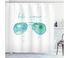 Sunglasses Phrase Shower Curtain