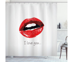 Seductic Female Lips Shower Curtain