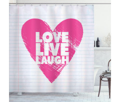 Notebook Words Shower Curtain