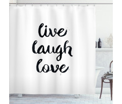 Retro Words Shower Curtain