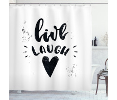 Retro Message Shower Curtain