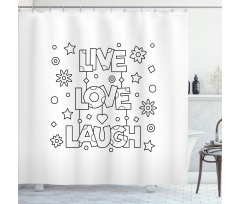 Doodle Words Shower Curtain