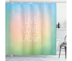 Bokeh Slogan Shower Curtain