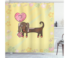 Colorful Dog Design Shower Curtain