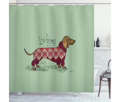 Animal in Clothes Shower Curtain