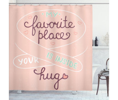 Typography with Soft Color Shower Curtain