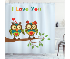 Affection Message Shower Curtain