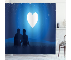 Couple Silhouette Shower Curtain