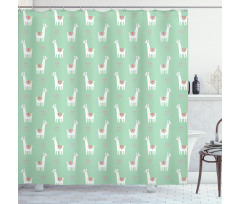 Candy Cane Hearts Shower Curtain