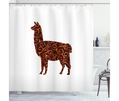 Animal Silhouette Lines Shower Curtain