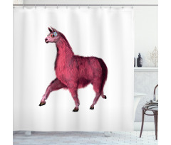 Pink Abstract Animal Shower Curtain