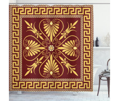 Labyrinth and Flower Shower Curtain