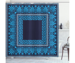 Intricate Floral Fret Shower Curtain