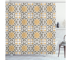 Scroll Tiles Shower Curtain