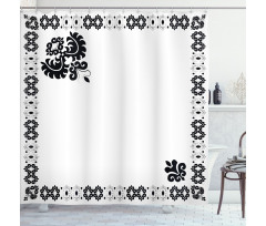 Oriental Frame Shower Curtain