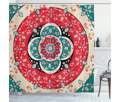 Circles Blooms Shower Curtain
