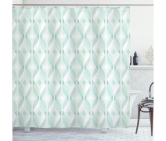 Tangled Lines Rhombus Shower Curtain