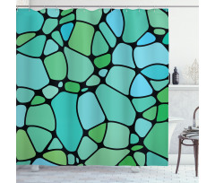 Mosaic Abstract Composition Shower Curtain