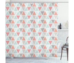 Harlequin with Crosses Shower Curtain