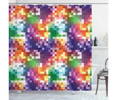 Rainbow Colored Square Shower Curtain