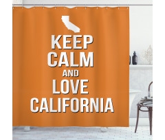 Love California Map Shower Curtain