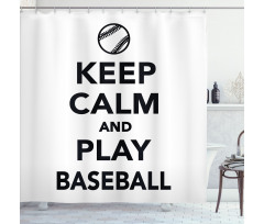 Play Baseball Theme Shower Curtain