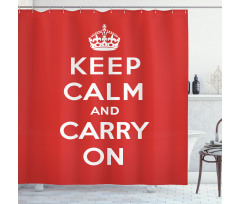Royal UK Crown Red Shower Curtain