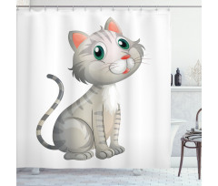 Domestic Cat Pet Shower Curtain