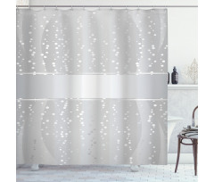 Waves Dots Xmas Shower Curtain