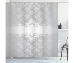 Classical Floral Scroll Shower Curtain