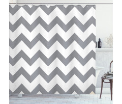 Geometrical Zigzag Stripes Shower Curtain