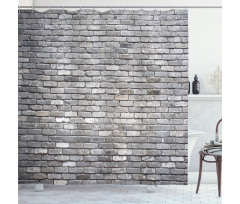 Aged Rough Brick Wall Shower Curtain