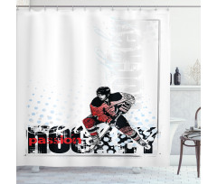 Goalie Playing Artwork Shower Curtain
